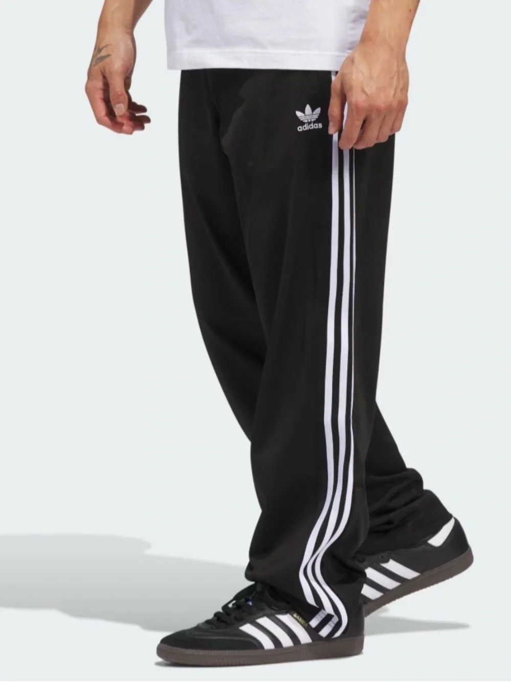 Adidas Original Adicolor Firebird Black Track Pants Men Size NWT